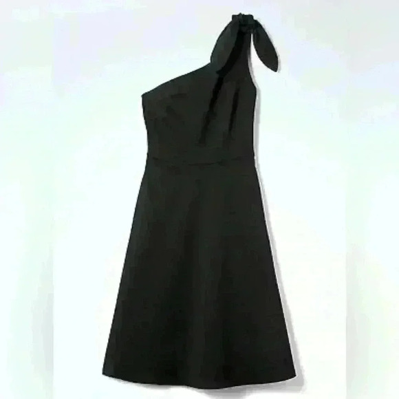 Banana Republic One Shoulder Fit & Flare Dress With Pockets Size 00P -B41 - Picture 1 of 7